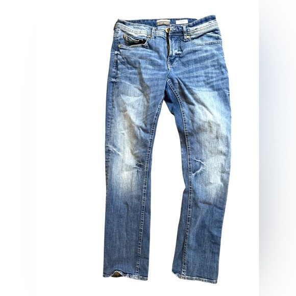 Classic Blue Skinny Jeans with Faded Gradient - Picture 3 of 7